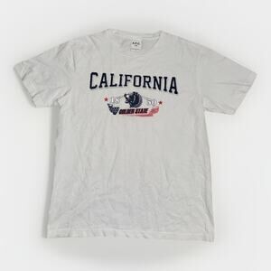 A.P.C. California USA Graphic T-Shirt White Men’s Small 19x26 Casual Tee